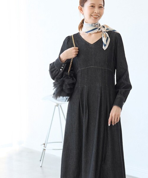 ROPE' PICNIC(ロペピクニック)の「デニムワンピース(ワンピース・レディース・ブラック/ネイビー・36/38)」の8枚目の写真