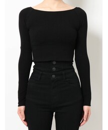 EMODA | SHORT RIB FIT TOP(Tシャツ/カットソー)