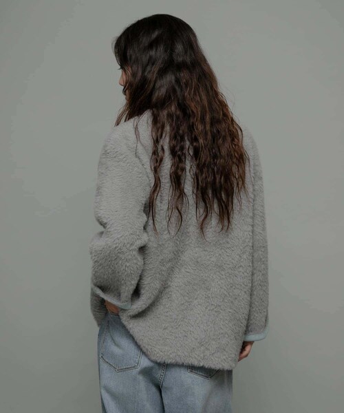 URBAN RESEARCH Sonny Label（アーバンリサーチサニーレーベル）の「ダブルフェイスバイカラーカーディガン（カーディガン/ボレロ・レディース・オフ/ベージュ/グレー・FREE）」の18枚目の写真