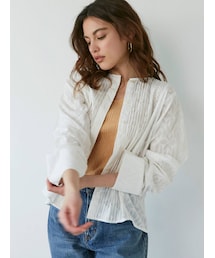 Ungrid | コットンジャカードピンタックシャツ(シャツ/ブラウス)