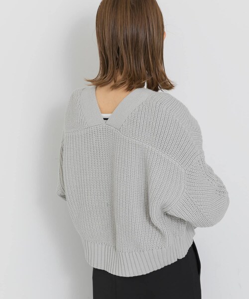 URBAN RESEARCH Sonny Label（アーバンリサーチサニーレーベル）の「ニットボレロカーディガン（カーディガン/ボレロ・レディース・ラベンダー/オフ/ライトグレー・FREE）」の20枚目の写真