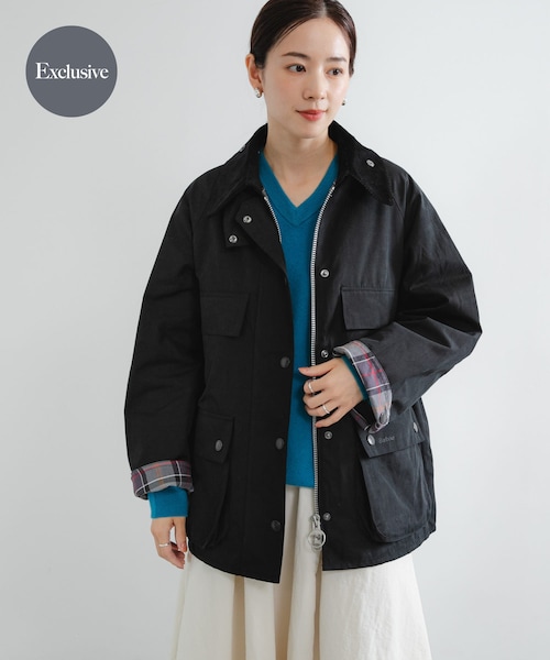 URBAN RESEARCH(アーバンリサーチ)の「『別注』Barbour / URBAN RESEARCH BEDALE(テーラードジャケット・レディース・black/beige・FREE)」の1枚目の写真