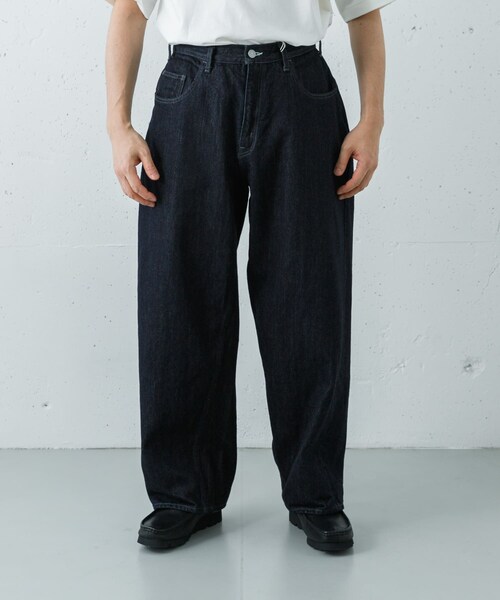 URBAN RESEARCH（アーバンリサーチ）の「CIOTA　WIDE BAGGY 5 POCKET PANTS（デニムパンツ・メンズ・DARK NAVY・30/32/34）」の6枚目の写真
