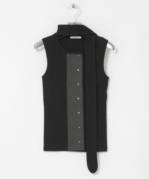 URBAN RESEARCH（アーバンリサーチ）の「LEMAIRE　ASYMMETRICAL FITTED TOP（タンクトップ・レディース・BLACK/SAGE・S）」の4枚目の写真