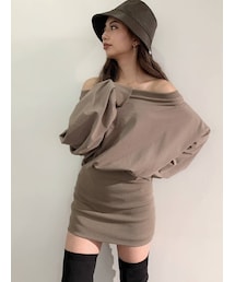 GYDA | ドッキングオフショルスウェットワンピース(ワンピース)