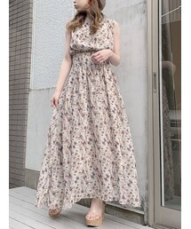 dazzlin | イリュージョンフラワーシャーリングワンピース(ワンピース)