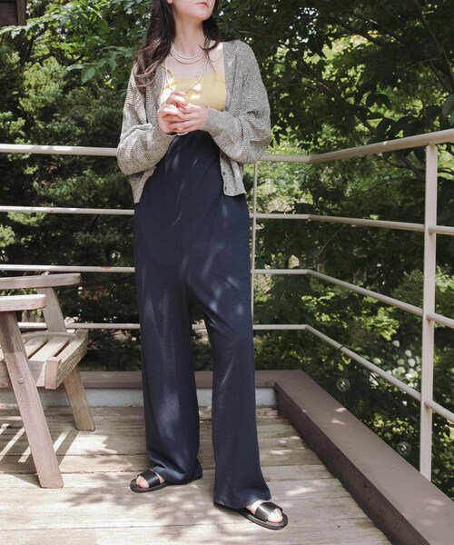 URBAN RESEARCH（アーバンリサーチ）の「ブークレメッシュニットカーディガン（カーディガン/ボレロ・レディース・M.BLACK/OFF/BLACK・FREE）」の18枚目の写真