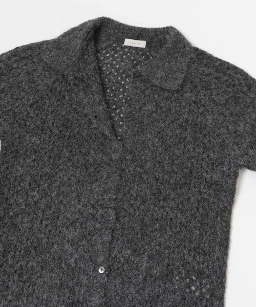 LAATO（ラート）の「mesh knit polo cardigan（カーディガン/ボレロ・レディース・ハニー/スチール・FREE）」の6枚目の写真