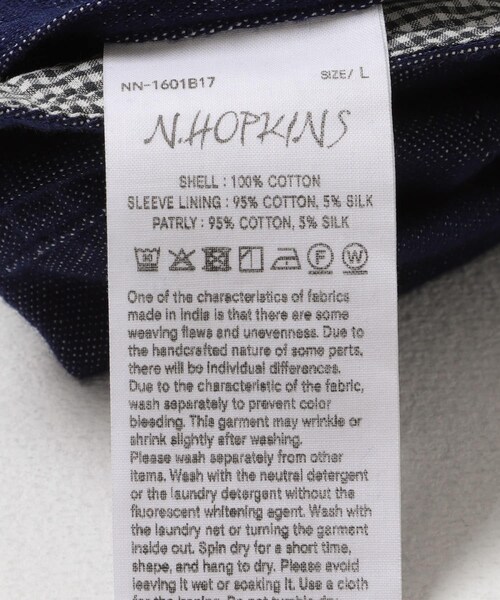 URBAN RESEARCH（アーバンリサーチ）の「NICENESS　N.HOPKINS / N.ホプキンス（テーラードジャケット・メンズ・NAVY・L）」の9枚目の写真
