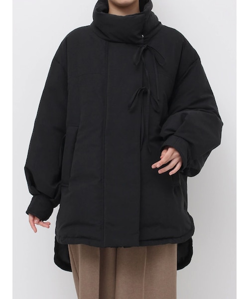 LAGUNAMOON（ラグナムーン）の「ストリングディティールミドルダウン（ダウンジャケット/コート・レディース・アイボリー/ブラック/ブラウン・F）」の4枚目の写真