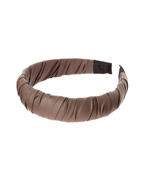 dazzlin（ダズリン）の「フェイクレザースマートカチューシャ（カチューシャ・レディース・ベージュ/カーキ/ブラウン・F）」の4枚目の写真