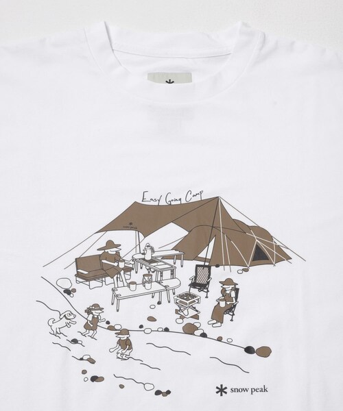 URBAN RESEARCH DOORS(アーバンリサーチドアーズ)の「『別注』Snow Peak Apparel×DOORS WA/AC FAMILY CAMP T-SHIRTS(Tシャツ/カットソー・メンズ・WHITE/CHARCOAL/BROWN/FOLIAGE・M/L/XL)」の13枚目の写真