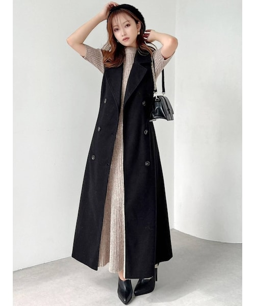 RESEXXY（リゼクシー）の「ビッグカラーロングベスト（ベスト）」 - WEAR