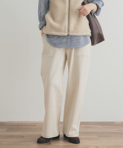 URBAN RESEARCH DOORS(アーバンリサーチドアーズ)の「裏起毛ベイカーイージーパンツ(その他パンツ・レディース・OFF/KHAKI・S/M)」の1枚目の写真