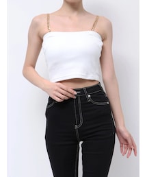 GYDA | chainストラップテレコビスチェ(キャミソール)