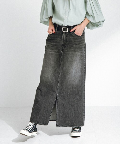 URBAN RESEARCH Sonny Label（アーバンリサーチサニーレーベル）の「Aラインデニムスカート（デニムスカート・レディース・インディゴ/ブラック・36/38）」の5枚目の写真