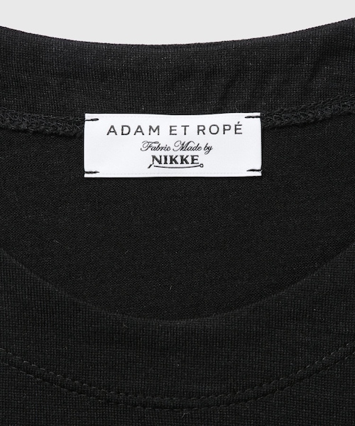 ADAM ET ROPE'(アダムエロペ)の「【NIKKE】ウール天竺 ハーフスリーブ ニットT(Tシャツ/カットソー・メンズ・ブラック/ネイビー・L/M)」の14枚目の写真