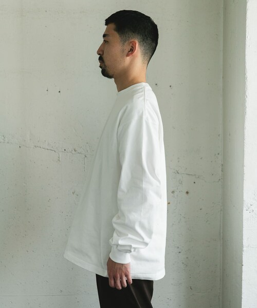 URBAN RESEARCH DOORS(アーバンリサーチドアーズ)の「10.5オンス ヘビーウェイトロングスリーブTシャツ(Tシャツ/カットソー・メンズ・WHITE/ASH GRAY/INK BLACK/PURPLE・M/L)」の16枚目の写真