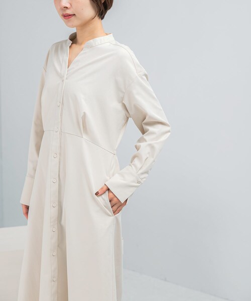 URBAN RESEARCH ROSSO（アーバンリサーチロッソ）の「ウォッシャブルウエストマークワンピース（ワンピース・レディース・IVORY/BLACK・Free）」の10枚目の写真