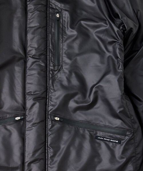 ROPE'（ロペ）の「【J'aDoRe限定】ロゴ入り中綿ベンチコート/撥水・ユニセックス（その他アウター・レディース・ブラック・M）」の9枚目の写真