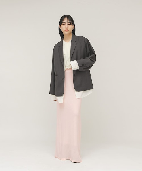 KBF(ケイビーエフ)の「Iラインニットスカート(スカート・レディース・IVORY/L.PINK・One)」の19枚目の写真