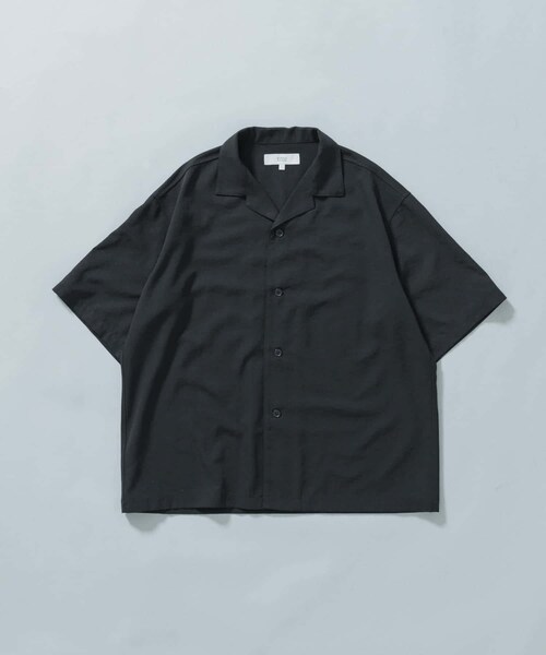 URBAN RESEARCH ROSSO（アーバンリサーチロッソ）の「『WEB限定』『セットアップ対応/XLサイズあり』リネンライクオープンカラー半袖オーバーシャツ（シャツ/ブラウス・メンズ・BLACK/LIGHT GRAY/NAVY・M/L/XL）」の22枚目の写真