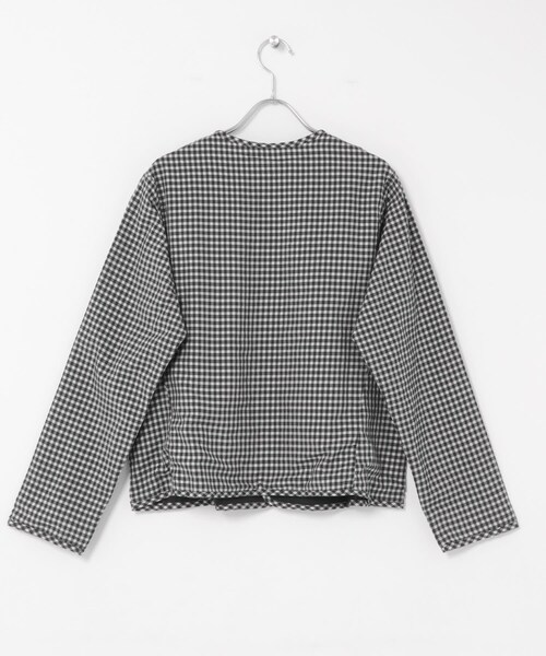 かぐれ(カグレ)の「Yoli GINGHAM REVERSIBLE JACKET(ノーカラージャケット・レディース・BLACKBLACK・1)」の20枚目の写真