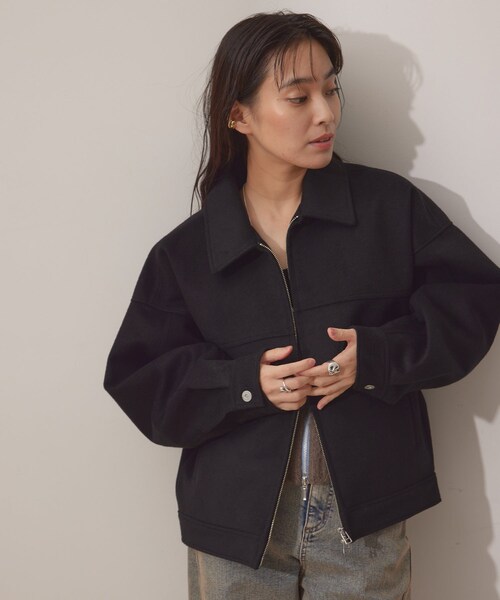 NERGY（ナージー）の「【防風＆透湿】ウールレイヤージャケット（その他アウター・レディース・ブラック/ベージュ・F）」の12枚目の写真