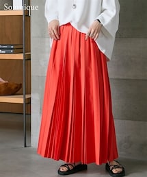 nissen | 用尺たっぷりロング丈フレアプリーツスカート ［Soiunique］(スカート)