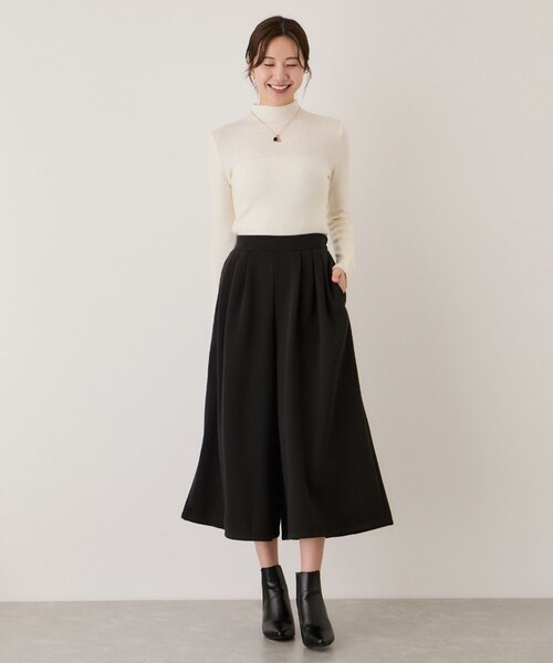 Jayro(ジャイロ)の「裏起毛タック入りスカンツ(その他パンツ・レディース・ブラック/チャコール/ライトグレー/ネイビー・M)」の13枚目の写真
