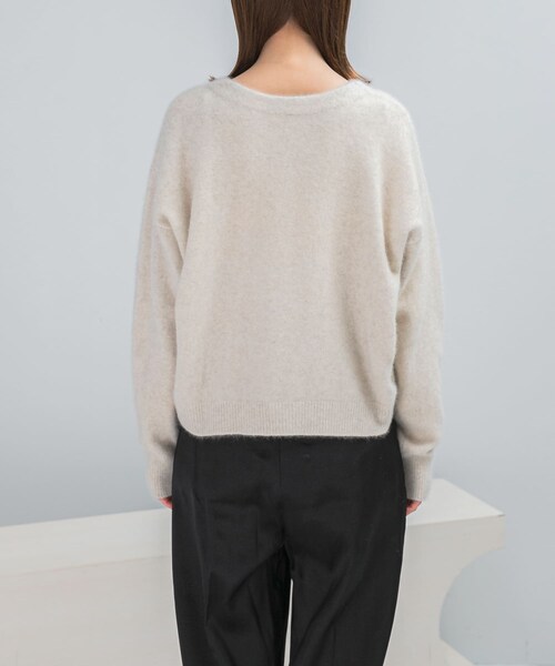 URBAN RESEARCH ROSSO(アーバンリサーチロッソ)の「エアリーニット2WAYカーディガン(カーディガン/ボレロ・レディース・G/WHITE/BEIGE/BLACK・Free)」の5枚目の写真