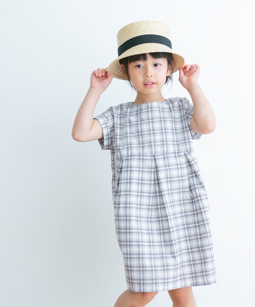 URBAN RESEARCH DOORS（アーバンリサーチドアーズ）の「カラーチェックワンピース(KIDS)（ワンピース・キッズ・BLUE/AZUKI・105/120/135）」の20枚目の写真