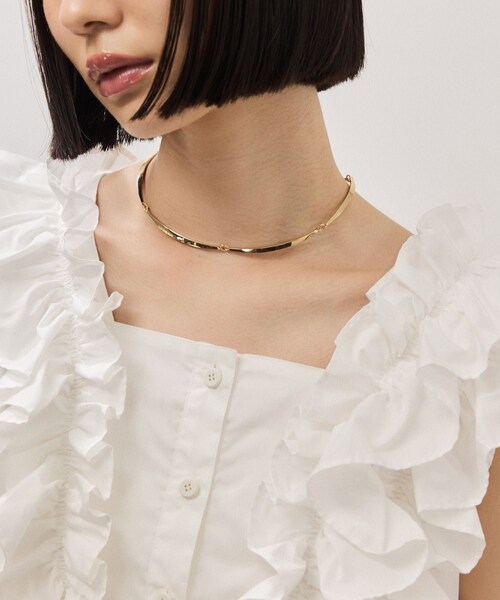 ADAM ET ROPE'(アダムエロペ)の「チョーカーバーネックレス(ネックレス・レディース・ゴールド/シルバー・F)」の3枚目の写真