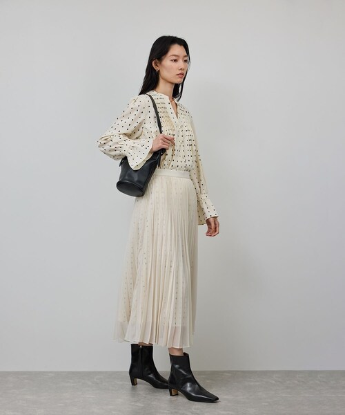 ROPE'（ロペ）の「スクエアドットプリントププリーツスカート（スカート・レディース・キナリ・36/38）」の12枚目の写真