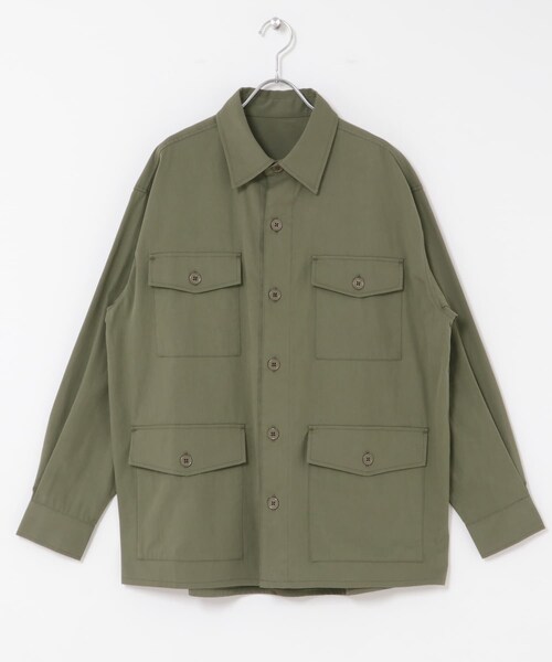ITEMS URBANRESEARCH(アイテムズ アーバンリサーチ)の「4-pocket ツイル フィールドシャツジャケット(ミリタリージャケット・メンズ・CHARCOAL/OLIVE・M/L)」の11枚目の写真