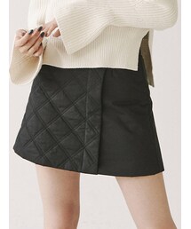 MURUA | キルティングラップミニスカート【セットアップ着用可能】(スカート)