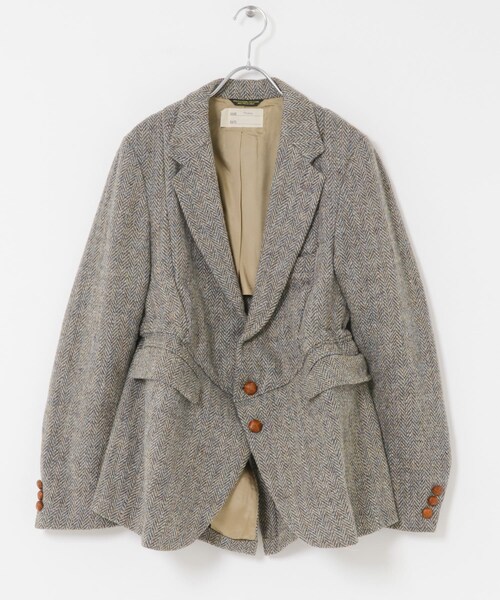 THE GOODLAND MARKET（ザグッドランドマーケット）の「77circa　make v shape tweed jacket（テーラードジャケット・レディース・brown1/brown2/brown3/brown4・one）」の6枚目の写真