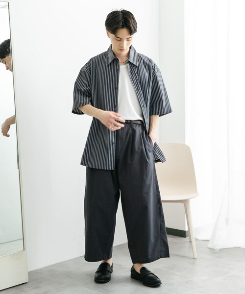 SENSE OF PLACE by URBAN RESEARCH（センスオブプレイスバイアーバンリサーチ）の「バレルレッグチノパンツ（チノパンツ・メンズ・L.MINT/CHARCOAL/BROWN・M/L）」の8枚目の写真