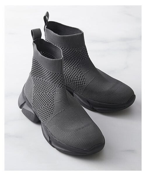 nissen（ニッセン）の「【ゆったり幅広】軽量ニットブーツ（ワイズ４Ｅ）（ブーツ・メンズ・黒/ダークブラウン/ダークグレー/グレージュ・M=23.0~23.5cm/4E/L=24.0~24.5cm/4E/LL=25.0~25.5cm/4E/3L=26.0~26.5cm/4E）」の9枚目の写真