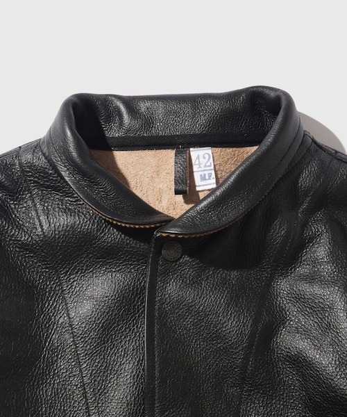 ADAM ET ROPE'（アダムエロペ）の「【Mister Freedom/ミスターフリーダム】CAMPUS STUD JACKET COWHIDE LEATHER（ライダースジャケット・メンズ・ブラック・40/42）」の21枚目の写真