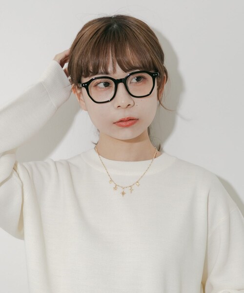 SMELLY（スメリー）の「オクタゴンフレームダテメガネ（メガネ・レディース・BLK/DEMI/OLV・-）」の9枚目の写真