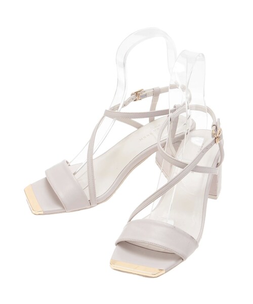 MERCURYDUO（マーキュリーデュオ）の「メタルパーツストラップサンダル（サンダル・レディース・オフホワイト/ブラック/ベージュ・36/38）」の18枚目の写真