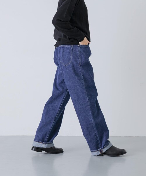 かぐれ（カグレ）の「UNDECORATED　ELASTIC BAND DENIM PANTS（デニムパンツ・レディース・INDIGO・0/1）」の5枚目の写真