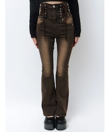 EMODA | レースハンドハイウエストパギンス(デニムパンツ)