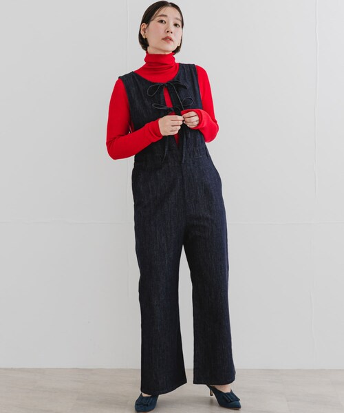 URBAN RESEARCH ROSSO（アーバンリサーチロッソ）の「F by ROSSO　デニムリボンオールインワン（サロペット/オーバーオール・レディース・INDIGO・36/38）」の6枚目の写真