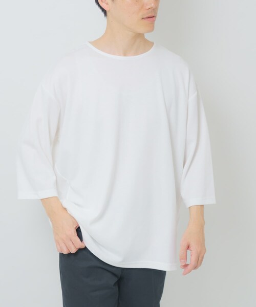 ITEMS URBANRESEARCH(アイテムズ アーバンリサーチ)の「接触冷感ポンチ7分袖トップス(Tシャツ/カットソー・メンズ・WHT/BLU/BEG/BLK・M/L)」の10枚目の写真