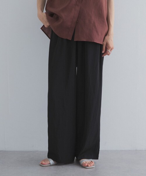 URBAN RESEARCH DOORS(アーバンリサーチドアーズ)の「『接触冷感/UVカット/吸水速乾/マシンウォッシャブル』ドライタッチリラックスパンツ(その他パンツ・レディース・BLACK/MOCHA/NAVY・S/M)」の6枚目の写真