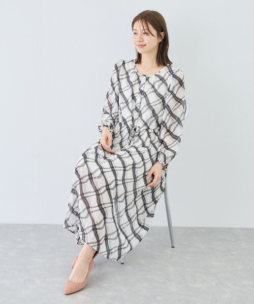 Jayro(ジャイロ)の「チェック切替プリーツワンピース(ワンピース・レディース・ブラック系/ホワイト系・F)」の20枚目の写真