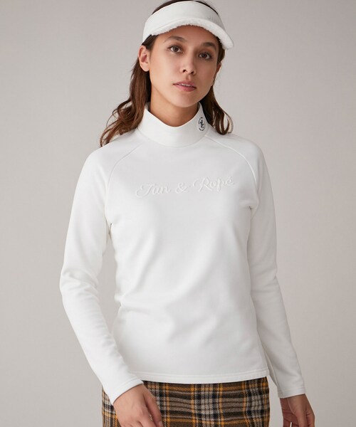 ROPE'（ロペ）の「コーデュラウラフリース エンボスプルオーバー（Tシャツ/カットソー・レディース・ブラック/ホワイト/ネイビー・L/M/S）」の2枚目の写真