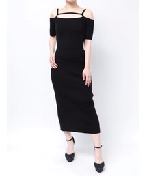 RESEXXY | ストリングデザインタイトニットワンピース(ワンピース)